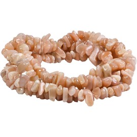 HAAMIIQII 5-8mm Natural Sunstone Chips Beads Irregular Chip Stone Genuine Real Freeform Loose Gemstone Beads for Jewelry Making Strand 32 Inch