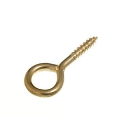 2 x Screw In Hook Closed Eye No.12 5.5mm x 55mm