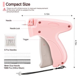 Stitch Gun,2024 New Stitchy Quick Clothing Fixer,Quick Clothing Fixer,Tagging Gun for Clothing, Quick Stitch Sewing Gun,Micro Stitch Gun for Clothes, Mini Stitch Hemming Gun for Clothes (Pink)