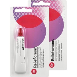 2 Packs Relief Cream Soothing Protective Lip Cream, 5g