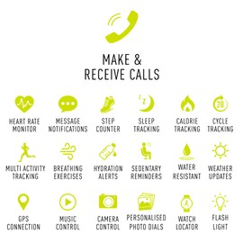 Reflex Active Series 23 Rose Gold Plated Mesh Strap Fitness Calling Smart Watch