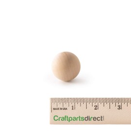 1.25 Inch (32mm), 5 Pack, Wooden Round Ball, 1-1/4" DIY Decorative Wood Crafting Balls, Unfinished Wood Spheres, Decanter Wooden Ball Corks
