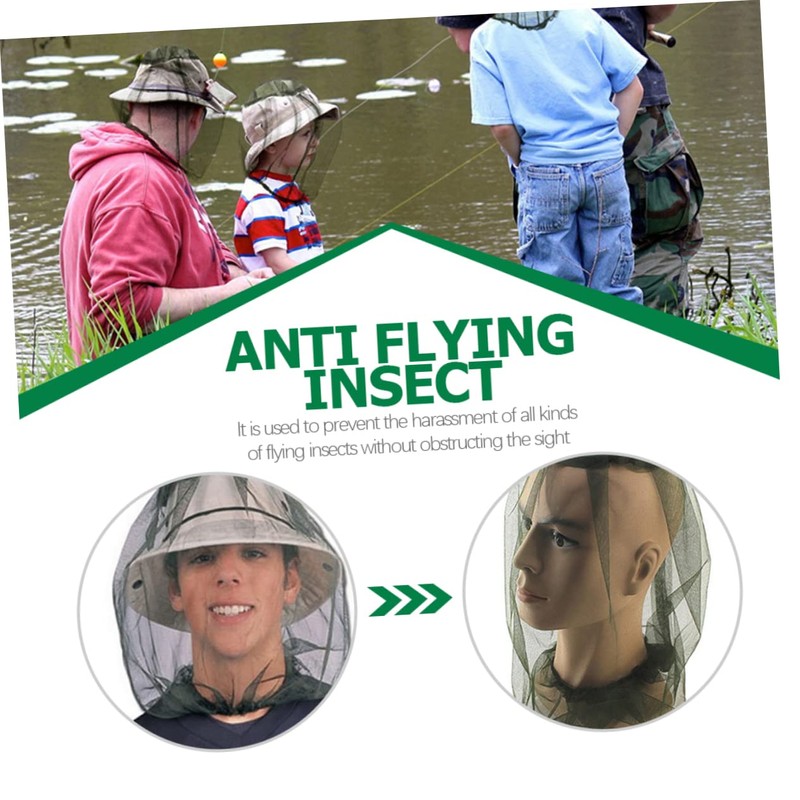 GRIRIW 5Pcs Multi Function Fishing Hat Convenient Folding Beekeeper Hat