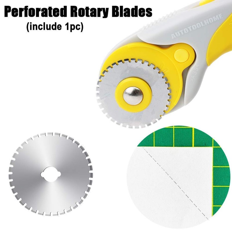 5 Pack 45mm Crochet Edge Skip Blade Perforated Rotary Blades