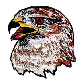 Eagle Head Bird Patch for Iron-On or Sew On Clothes Embroidered Iron-On Patch Applique Falcon Patch Size 7.5 x 8.5 cm