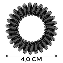 Reskthetic® - High-quality spiral hair bands (12 pieces, 4.0 cm), gentle on hair, sustainable, environmentally friendly, (telephone cable, braid bands) for girls and women