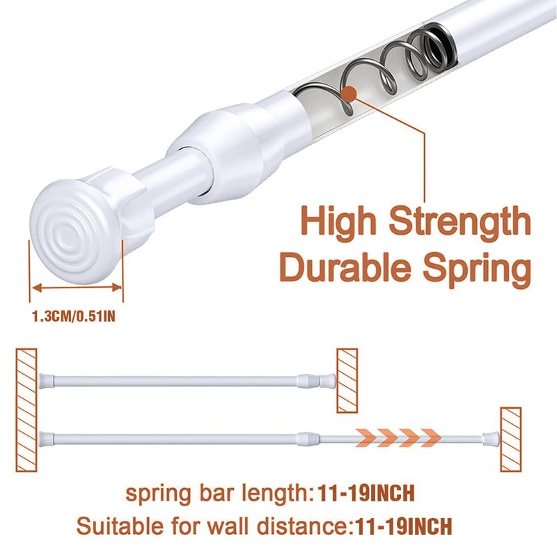 SJBAUTYO Pack of 2 Small Extendable Clamping Rods, 32-40 cm,