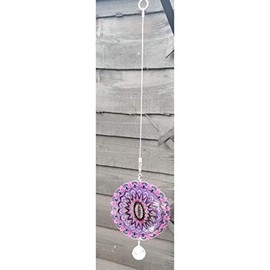 Stainless Steel Colour Garden Wind Spinner - Small Baby Purple Haze