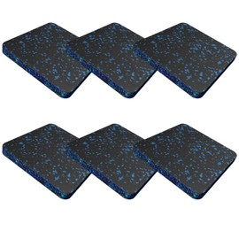 Pack of 6 Anti-Vibration Mats Washing Machine 10 x 10 x 2 cm Treadmill Mat Fitness Equipment Mat Shock Absorbing Sound Insulation Cushion Non-Slip Home Gym Accessories - Protect Floors and Carpet
