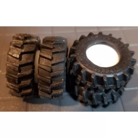 Standi Toys 1/64 Standi Toys Pair of 480/70-R34 Firestone Dual Tries with White Rims