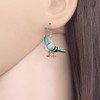 Bonsny Acrylic Drop Dangle Anime Blue Dove Pigeon Bird Earrings
