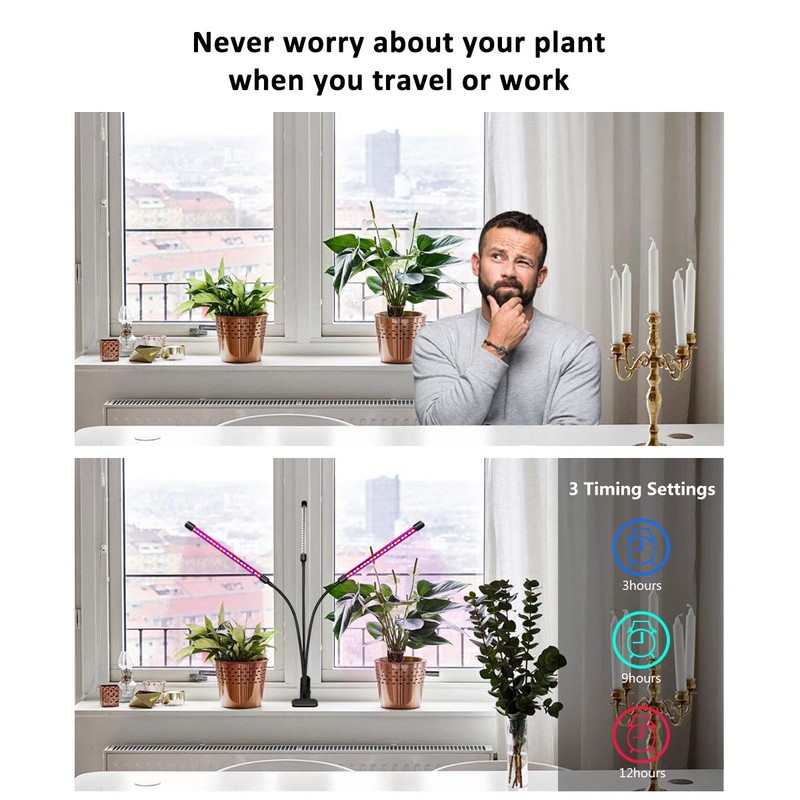 Grow Light Plant Lights for Indoor Plants, Clip-On Full Spectrum