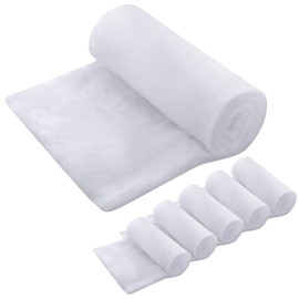 6 Pieces Christmas Fake Snow Blanket Christmas Snow Blanket White Roll Snow Blanket Party Decorations Artificial Snow Christmas Blanket White Soft Decor (39 x 9 Inches)