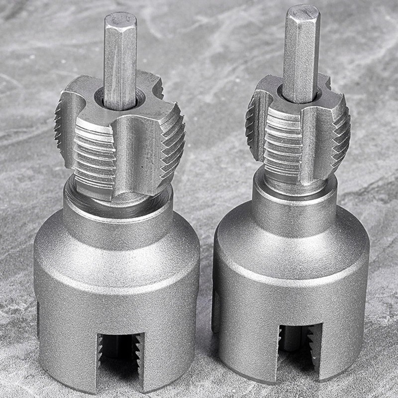 Integrated Internal & External Pipe Threading Tool with 1/2'' &