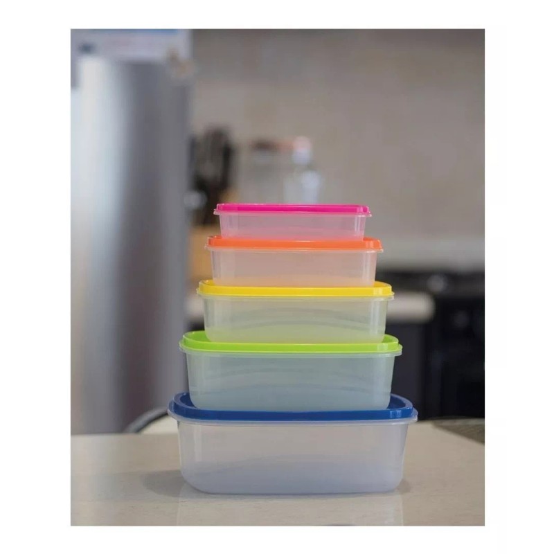 Tesso Set De Contenedores Arcoiris 5 Piezas Tesso