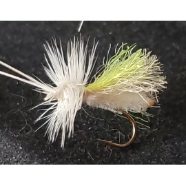 FRONTIER PARACHUTE SLICK WATER CADDIS CREAM # 16 FLY FISHING FLIES FRONTIER FLY CO HI VIS