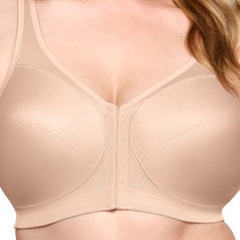 Glamorise Full Figure Plus Size MagicLift Front-Closure Posture Back Bra Wirefree #1265