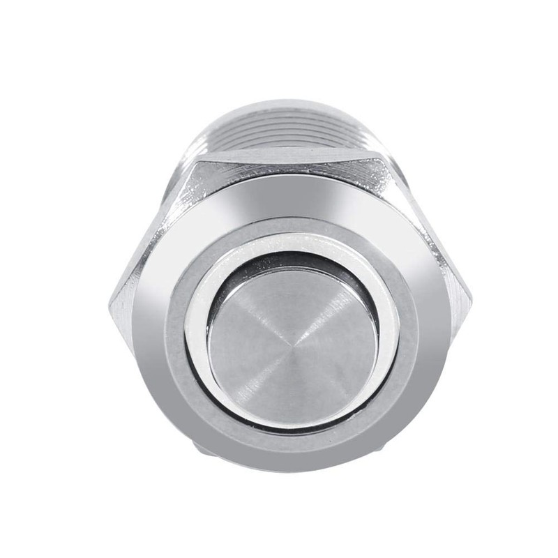 Keenso Car Momentary Push Button, 4-Pin 1NO 12 mm LED