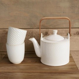 ASA Selection - Linna Tea Pot Piqué White with Strainer, 25oz - BRAND NEW