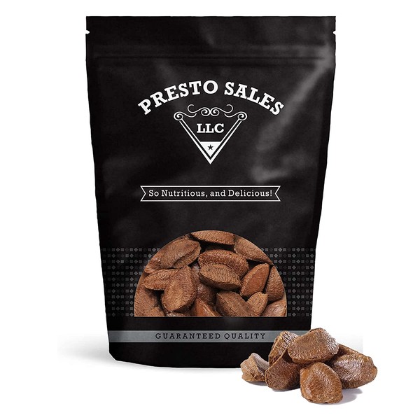 Brazil Nuts, In shell Polished Large, Raw, Brazil Origin, KETO, Vegan, Non-GMO And Natural, Whole, Superior, 5 lbs. Resealable Bags, supports your thyroid, 5 lbs. (80 oz), by Presto Sales