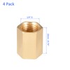 M METERXITY 4 Pack Female Thread Pipe Fitting - 1/4"