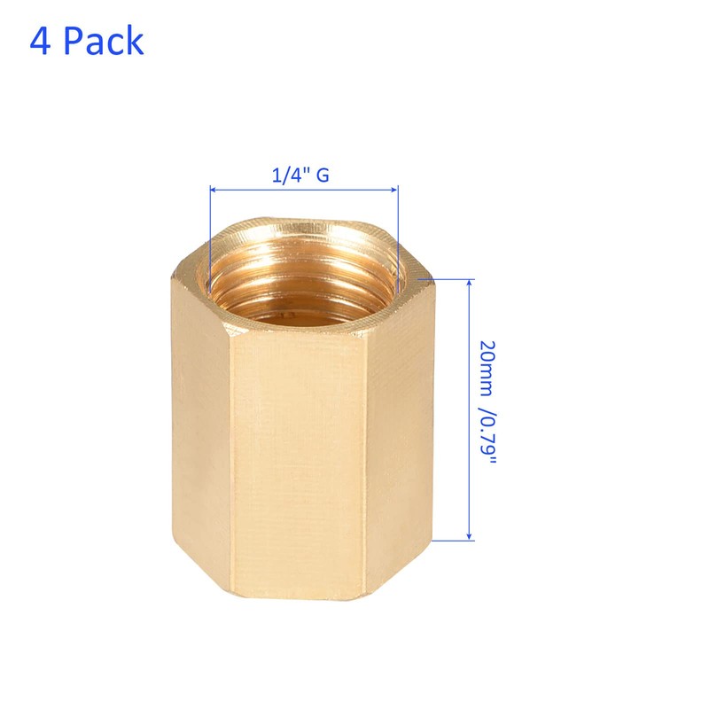 M METERXITY 4 Pack Female Thread Pipe Fitting - 1/4"
