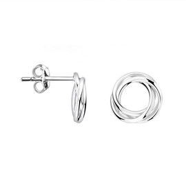 SOFIA MILANI - Women's Earrings 925 Silver - Circle Stud Earrings, Sterling Silver, No Gemstone