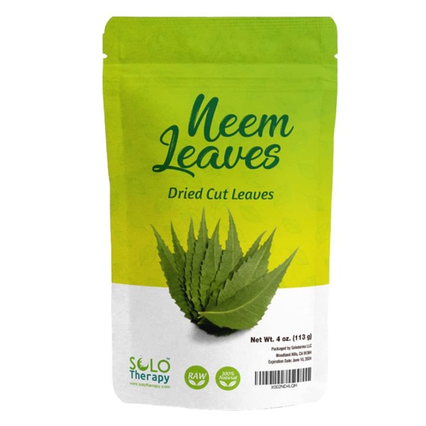 Neem Dried Cut Leaves , 4 oz., Margosa Leaves , Azadirachta Indica , Resealable Bag , Product From India , Packaged in the USA (4 oz.)
