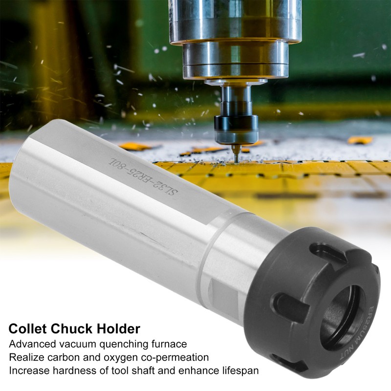 Collet Chuck Holder Straight Shank Extension Rod CNC Lathe Machine