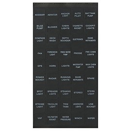 Alamor 45pcs Caravan Marine Boat Instrument Switch Circuit Panel Sticker Label