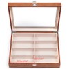 DOONARCES 8 Slots Brown Eyeglass Cases Wooden Sunglass Storage Display