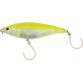 Nomad Design Madscad 90 Slow Sinking SW Twitchbait - Ideal for Snook, Striped Bass - BKK Diablo 5X Singles 1/0 Hooks, 3 1/2 inch - 3/4 oz, Chartreuse Shad