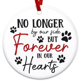 Pet Memorial Gifts, Sympathy Gift - Pet Christmas Sympathy Gifts, Bereavement Gifts for The Loss of Pet, Sympathy Memorial Ornament - Christmas Tree Decoration Ceramic Ornament