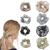 8 PACK Oversized Ponytail Holders Hair Jumbo Scrunchies Holder for