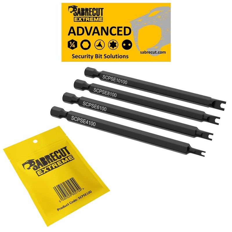 4 x SabreCut SCPSE100 Spanner Snake Eye Pigs Nose Security