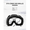 COPOZZ H2 Ski Goggles, Hyperbolic OTG Snow Goggles, Anti-Fog and