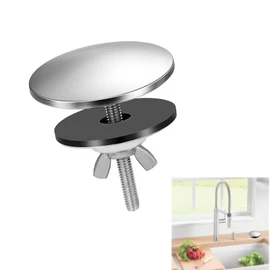 2 Inch Kitchen Sink Hole Cover,Faucet Hole Cover Stainless Steel Hole Plug Counter Top Hole Plug Kitchen Sink Tap Hole Sink Plug Stopper Kitchen Blanking Metal Plug (Silver)