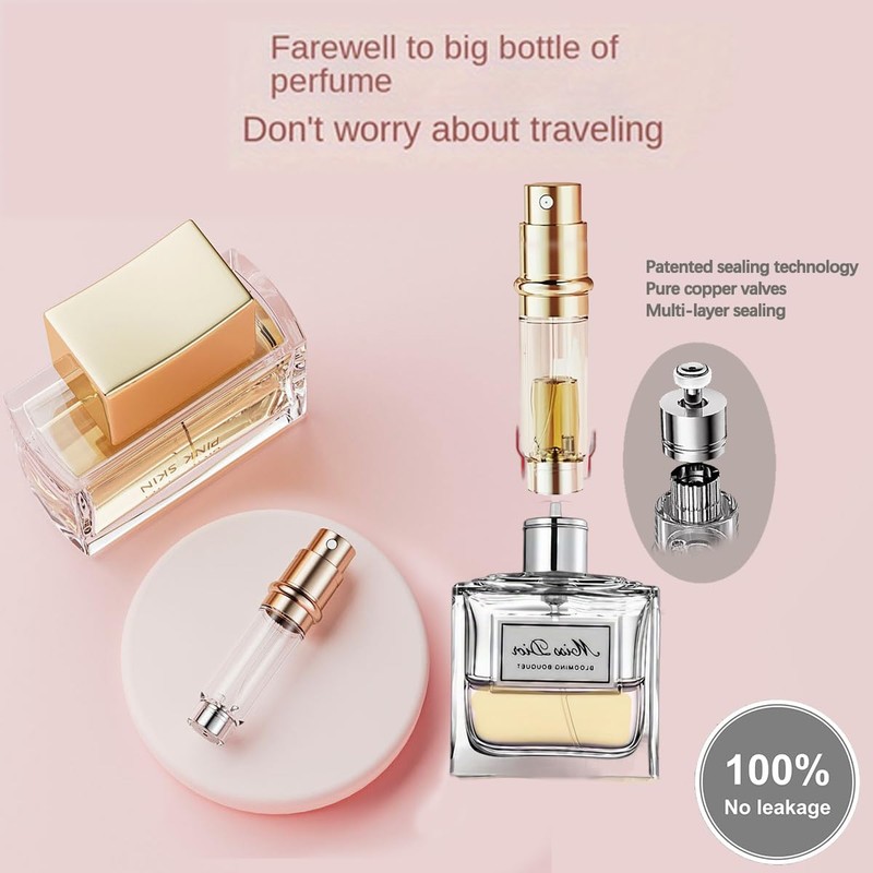 Travel Atomizer Refillable Portable Perfume Bottles Refillable Sprayer Travel Perfume