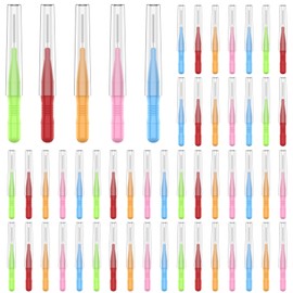 GeeRic 50 Pieces Interdental Brushes, Premium Teeth Cleaning Brushes for Plaque Removal, Soft & Flexible Oral Dental Flosser