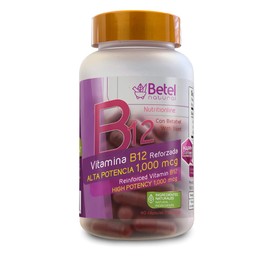 Premium Vitamin B12 Reinforced with Beets - Vitamina B12 Reforzado con Betabel - 90 Caps