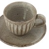 Marui MR-3-4384 Shigaraki Ware Loofah Cup & Saucer, Capacity Approx.