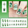 Light Green Press on Nails Medium Square Fake Nails St.