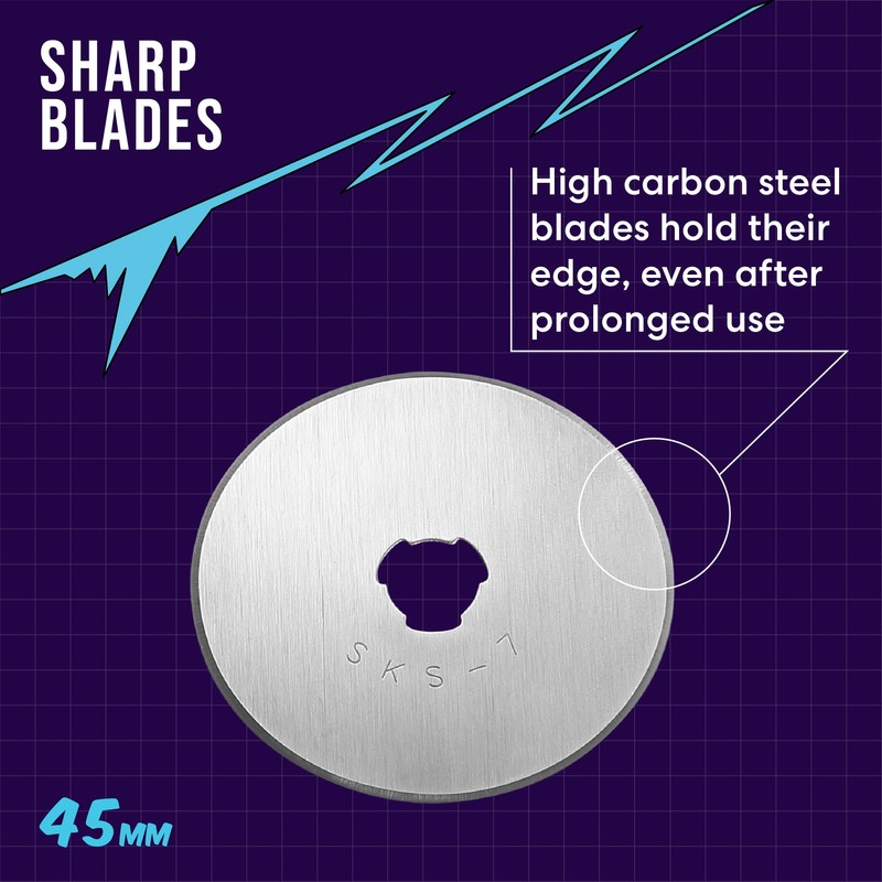 Zoid 45mm 5-Pk Rotary Refill, Cutting Wheel Blade Refills, Rotary