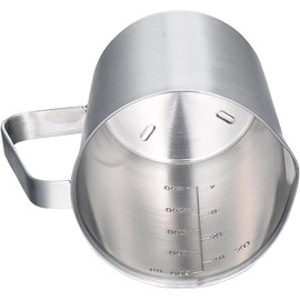 KSENDALO 16oz/2Cup SUS304 Stainless Steel Measuring Cup - Precision Engraved Markings for Liquid, Coffee, Milk & Espresso - 500mL Kitchen Mixing Pitcher, Canister & Container for Baking & Frothing