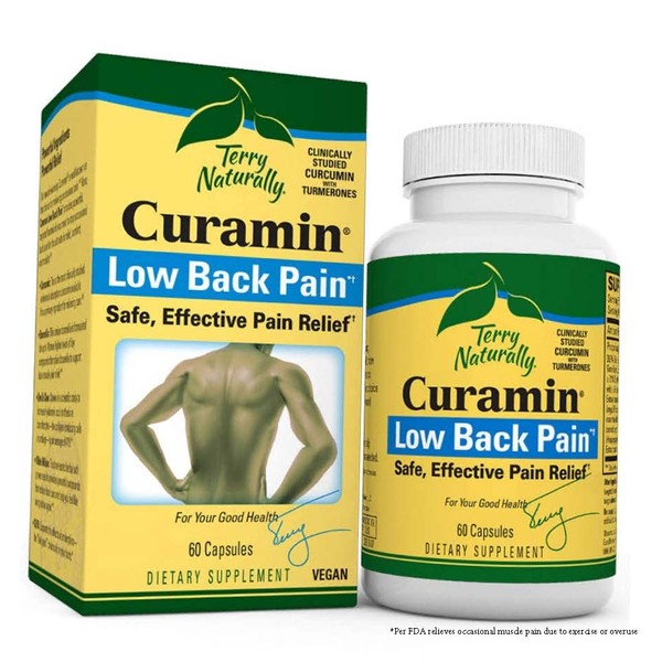 Terry Naturally Curamin - 60 Vegan Capsules - Targeted Relief Supplement, Non-GMO, Gluten-Free - 20 Servings