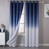DriftAway Ombre Linen Textured Gradient Color Lined Blackout Grommet Window