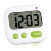 Music/Vibration Digital LCD Alarm Clock Electronic Kitchen Timer with Backlight