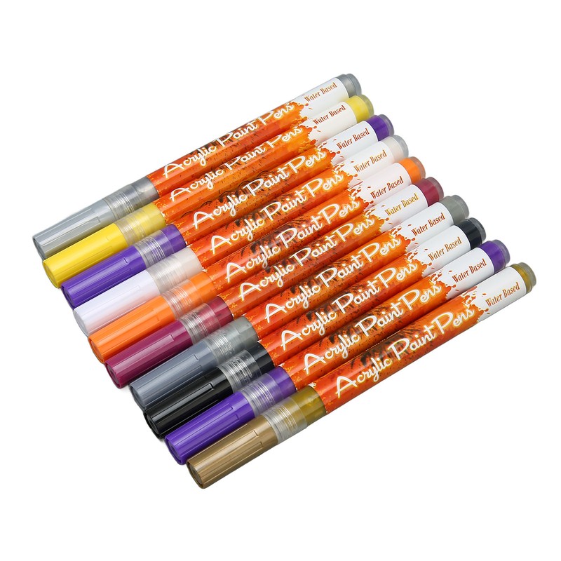10PCS Nail Art Pen Set Colorful ABS Housing Nail Point