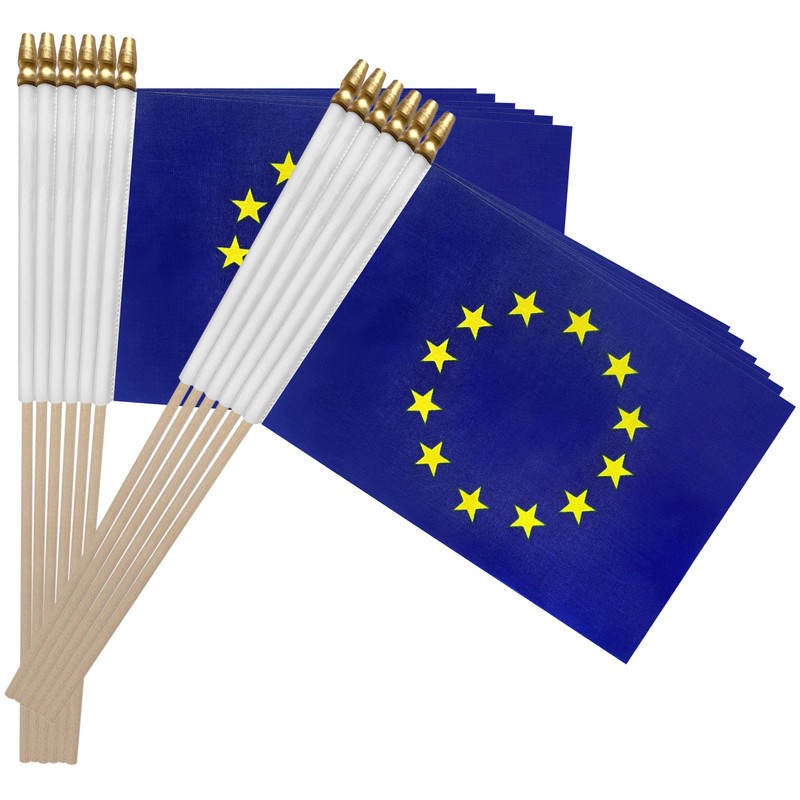 TSMD European Union Stick Flag EU Small Mini Hand Held