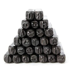 Letter Punch Set 27PCS 4mm Number Punch Set Metal Alphabet Mark Tool with Case for DIY Handmade Art Working
